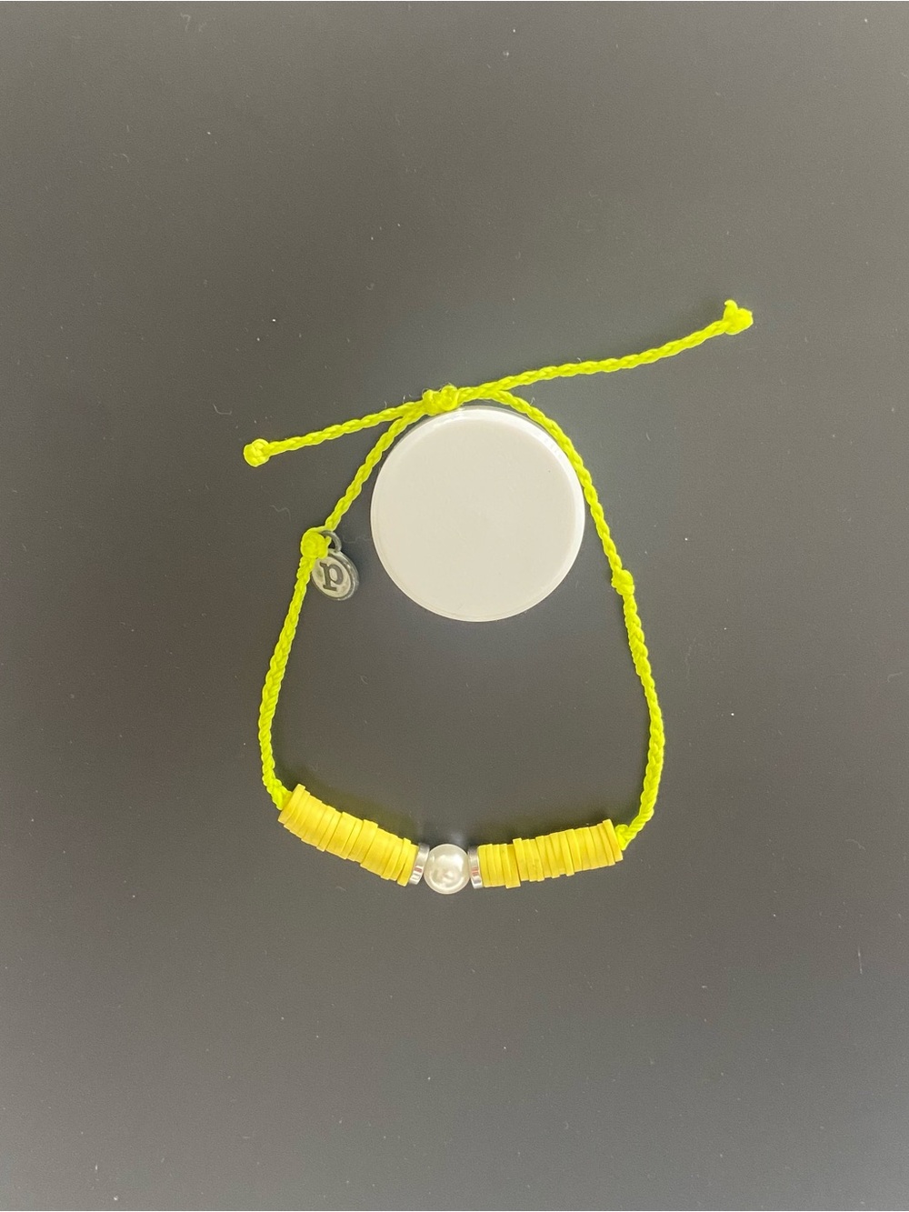 Pura Vida Neon Yellow Beaded Cord Bracelet